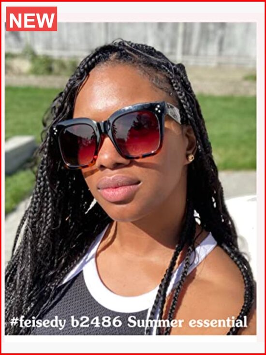 Vintage Square Gradient Sunglasses UV400 Protection Polarized main image 7